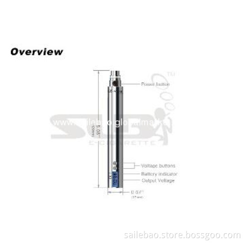 Electronic Cigarette  ego variable voltage battery ego v v 2 mega 1200
